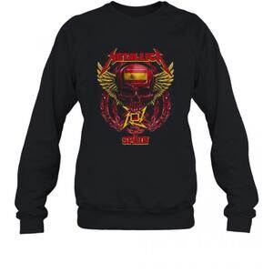 Skull Metallica Spain Flag T-Shirt